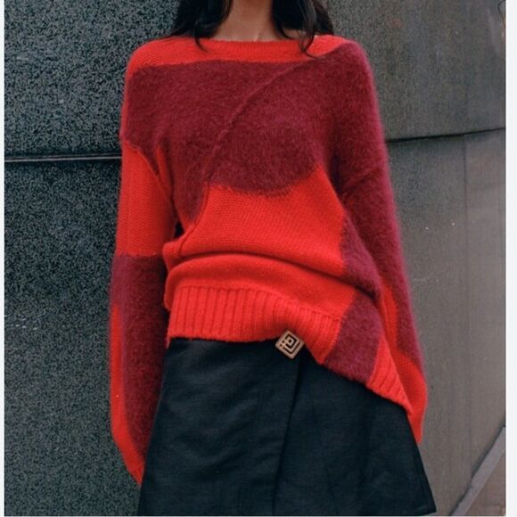 Aje Addie Patchwork Sweater-BB1 - Picture 4 of 9